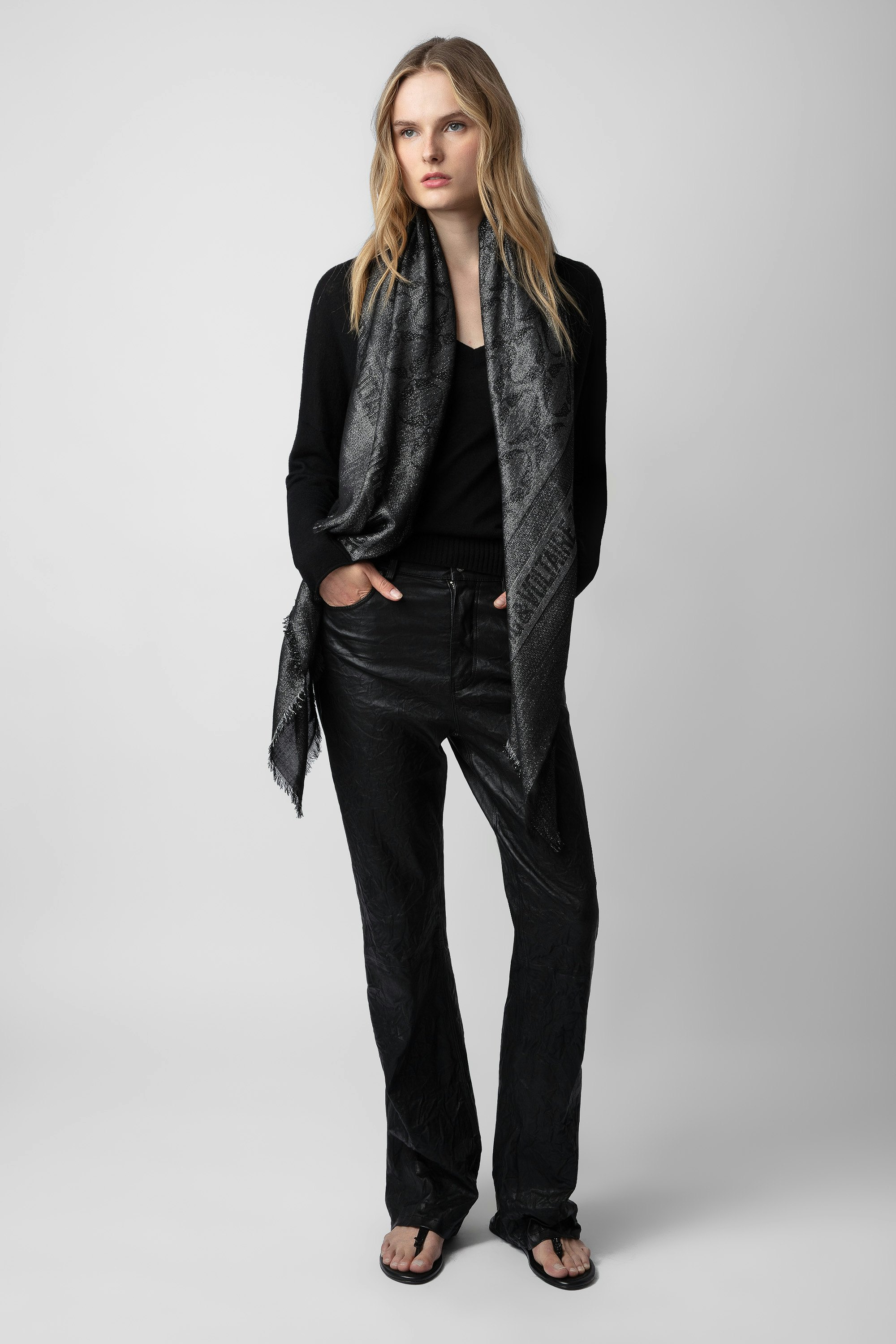 Foulard Glenn Rock Jacquard Lurex