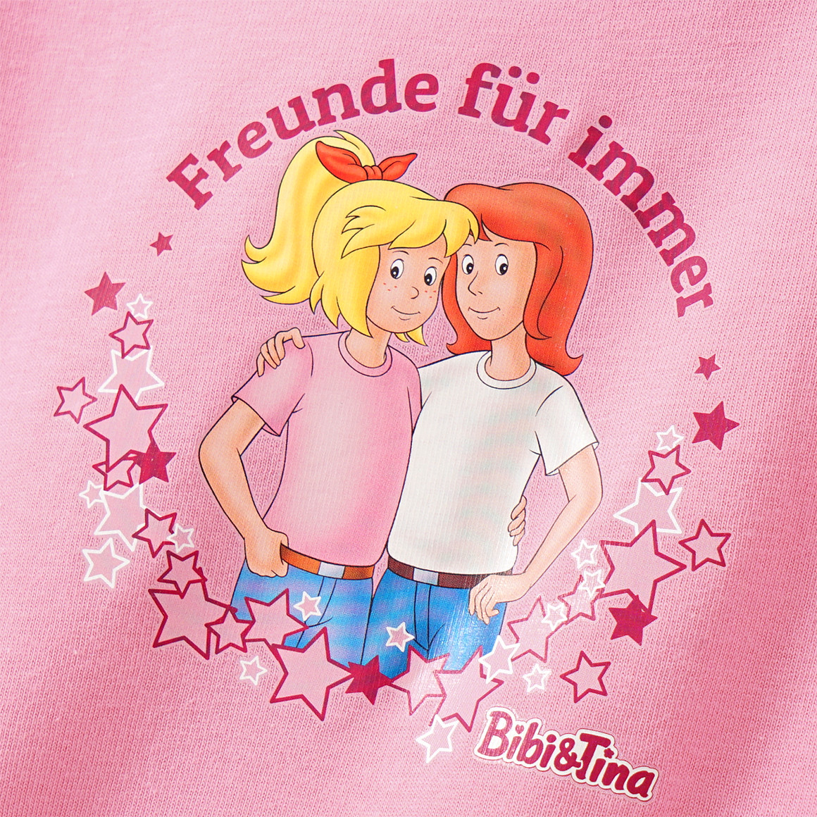Topolino Bibi & Tina Schlafanzug mit Print rosa / grau