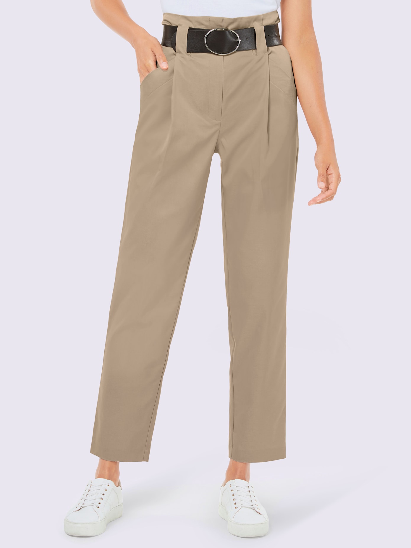 Pantalon à pinces qualité tissée