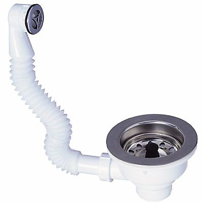 Bonde ø 90 mm panier inox avec trop-plein Wirquin
