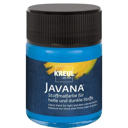KREUL Javana Stoffmalfarbe für helle und dunkle Stoffe Blau 50 ml