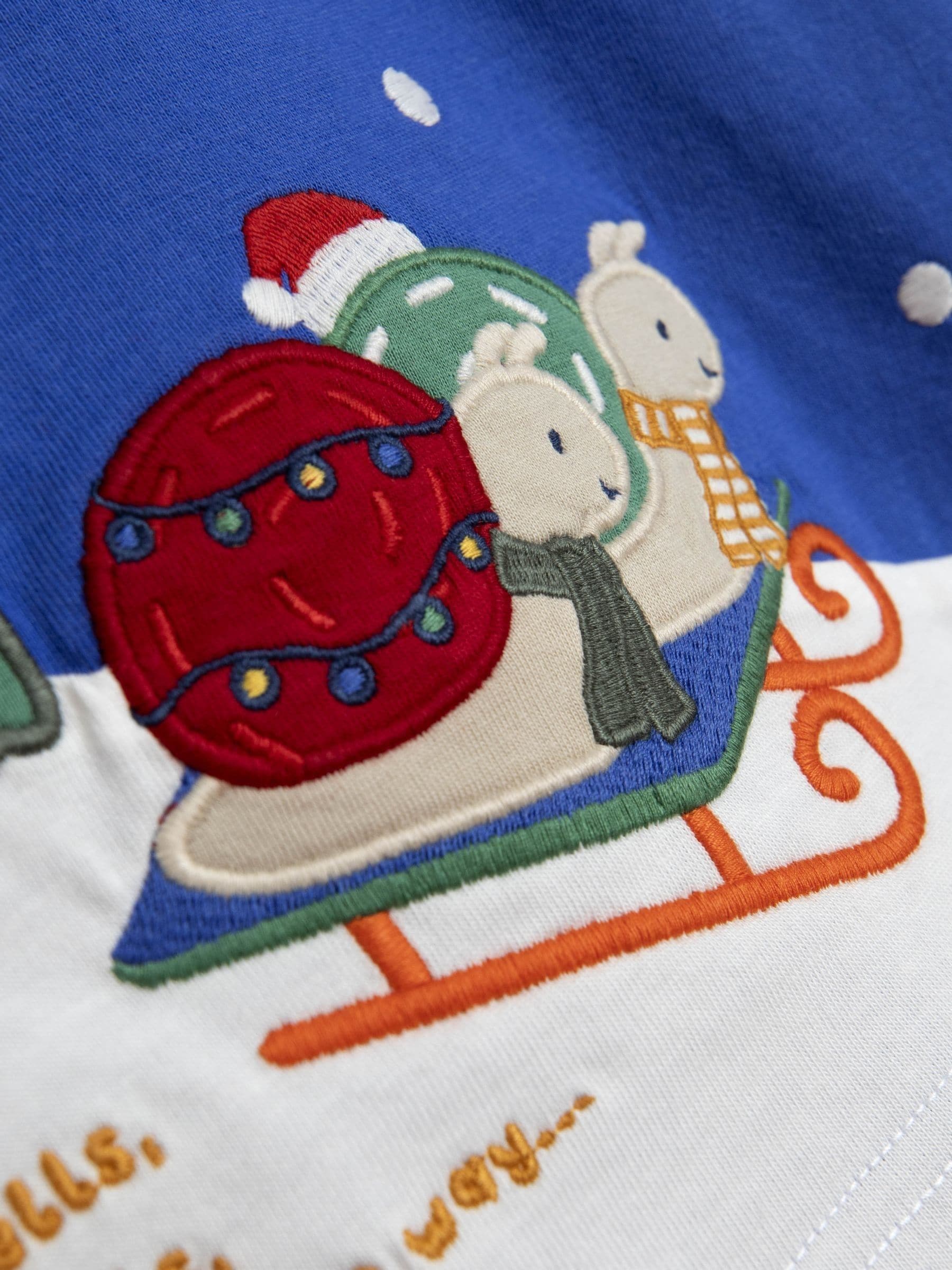 JoJo Maman Bébé - Top met kerstapplicatie