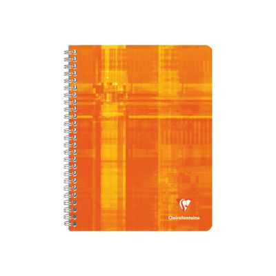 Clairefontaine - Cahier à spirale 17 x 22 cm - 100 pages - grands carreaux (Seyes) - disponible dans différentes couleurs