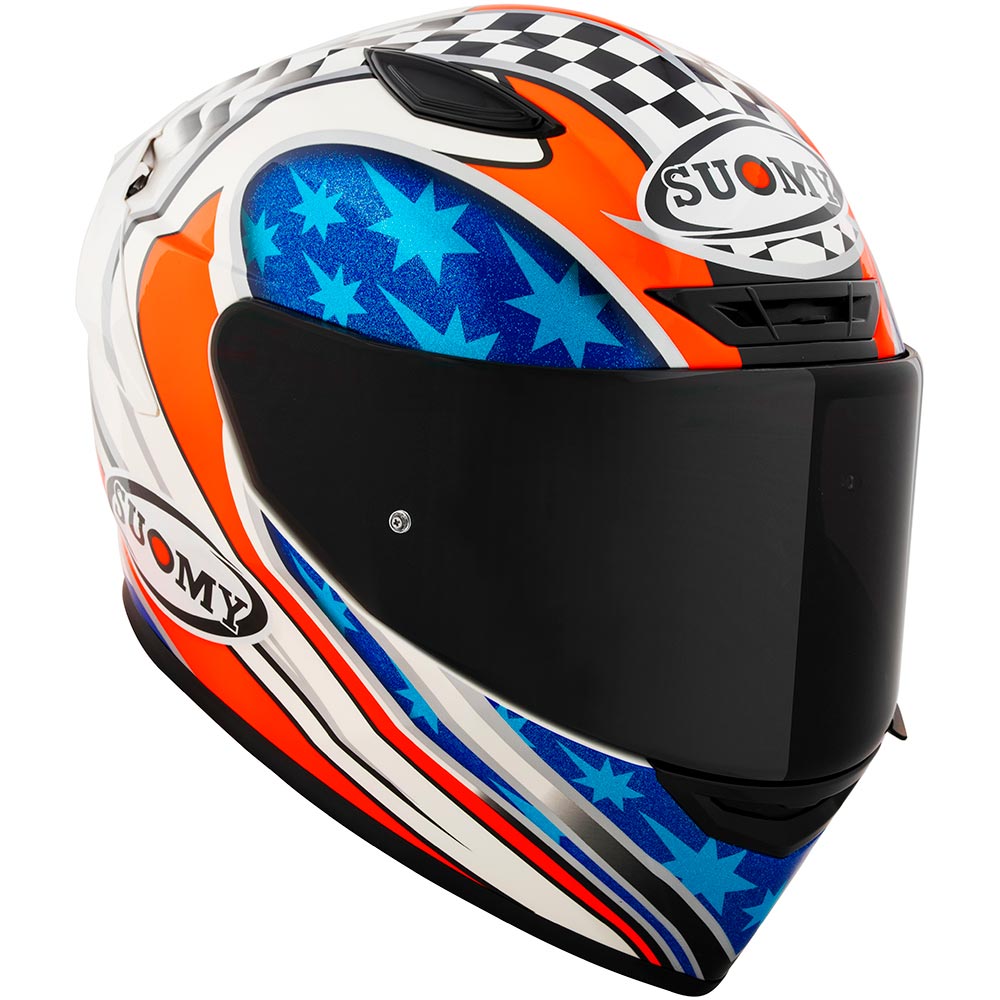 Suomy - Casque Track-1 Troy Bayliss Replica 2002 Blanc / Rouge / Bleu