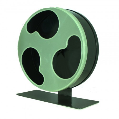 Roda de Exercícios Silent Wheel Glow para Planadores de Açúcar, Preta e Fosforescente