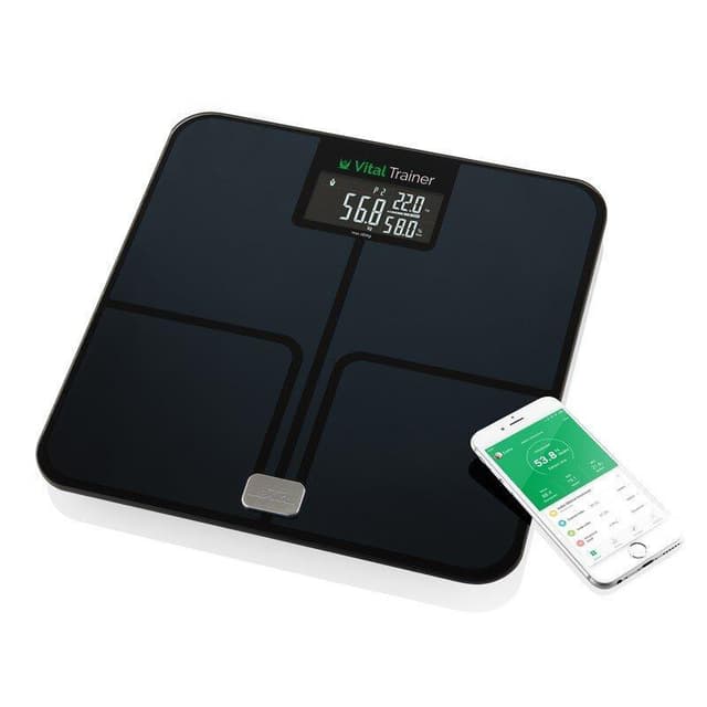 ETA Smart Personal Scale Vital Trainer ETA778090000 Kropsanalysator, Maksimal vægt (kapacitet) 180 kg, Nøjagtighed 100 g, Body Mass Index (BMI) måling, Sort