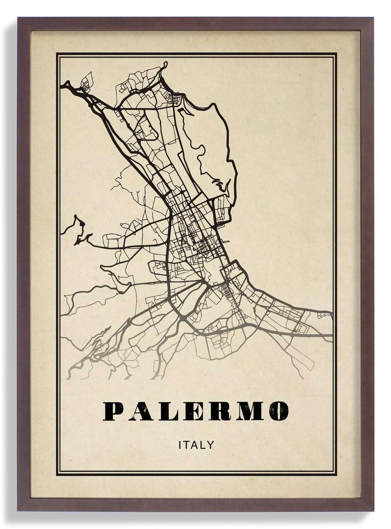 Palermo Stadt Sepia