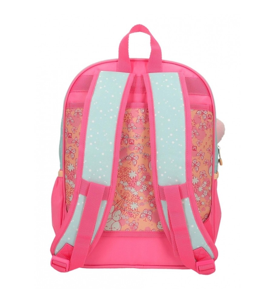 Mochila escolar Enso com estampa de balões, 38 cm, turquesa.