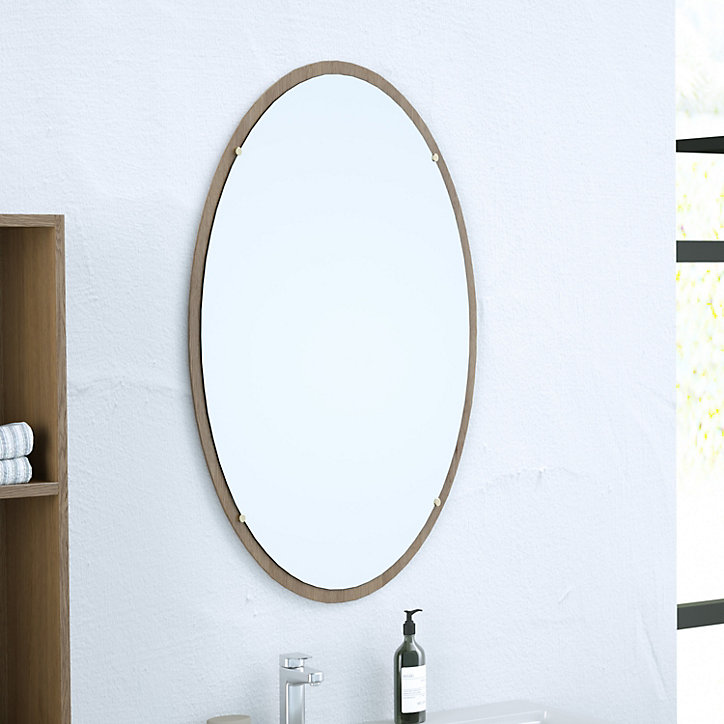Miroir de salle de bains ovale H.60 x L.80 cm Kabayan