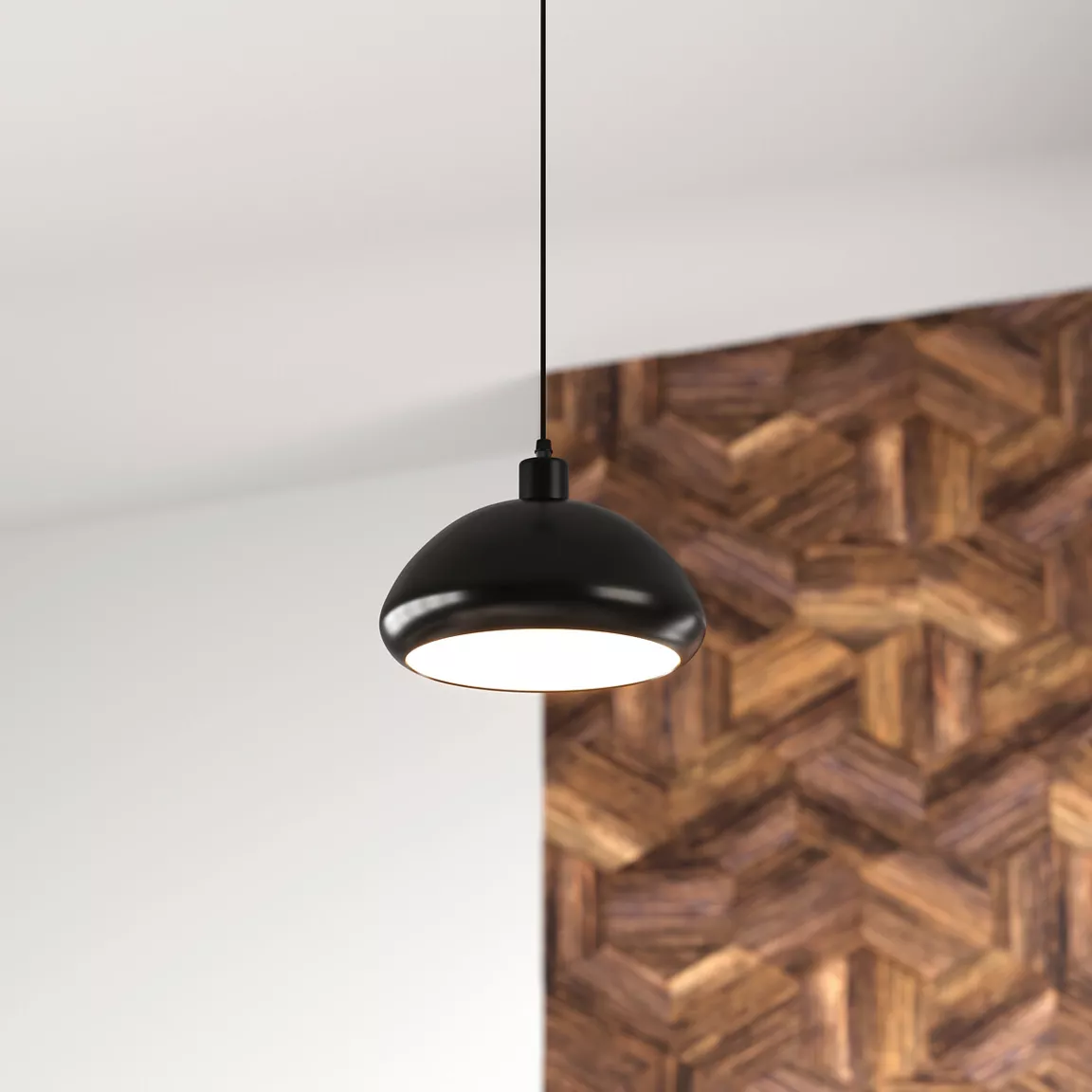 Suspension luminaire métal (27,5 x 13,4 cm) Savio Noir
