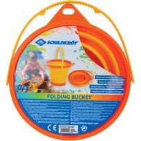 Seau de plage, pliable, orange