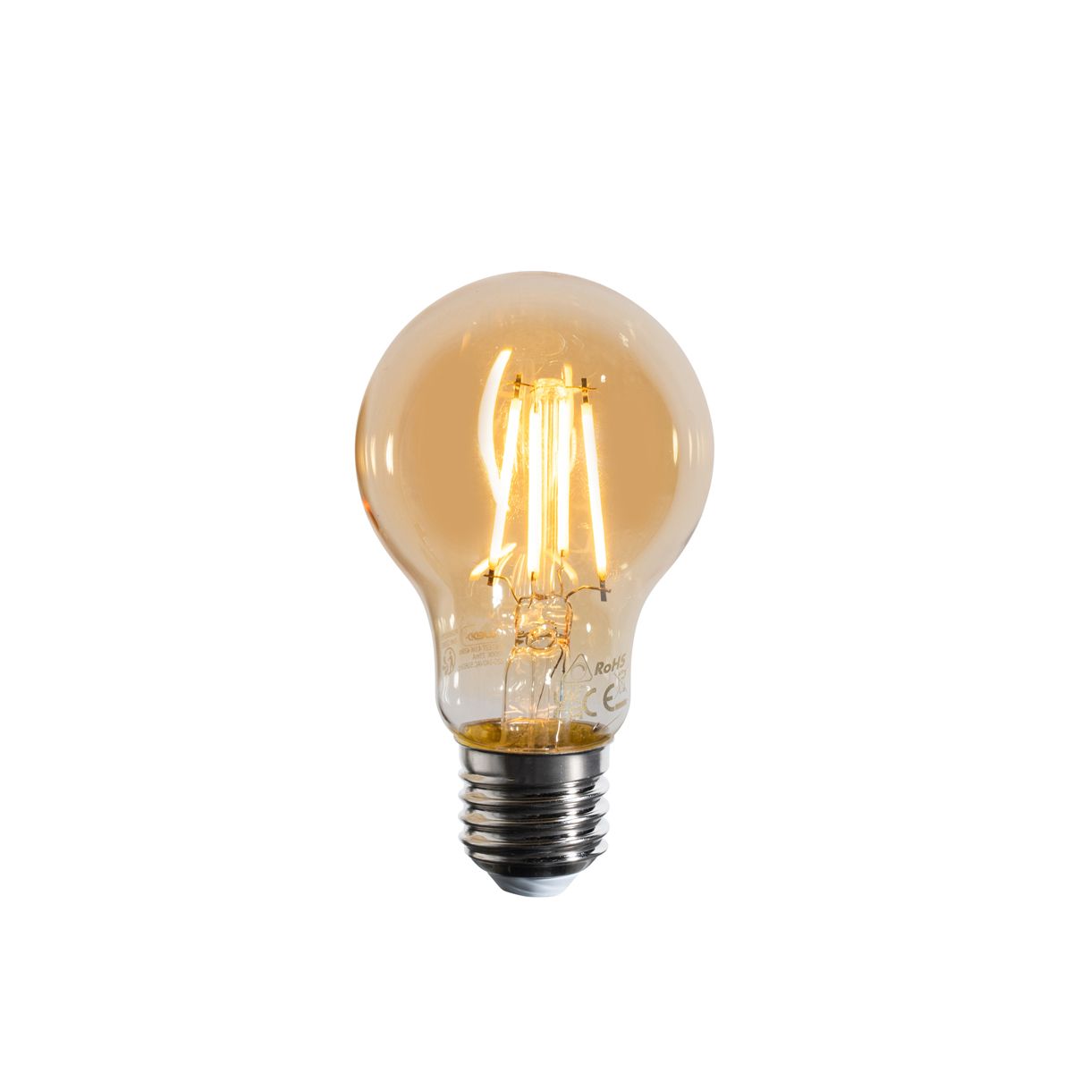 E27 dimbare LED lamp A60 amber 4.5W 420 lm 2200K