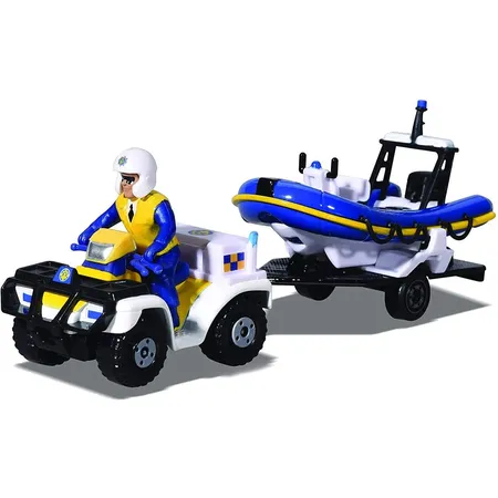 Dickie Toys Sam Polizei Quad und Anhänger
