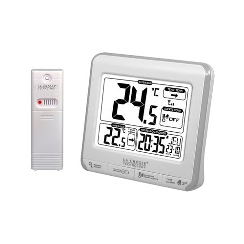 Station de temp. Avec alertes grise