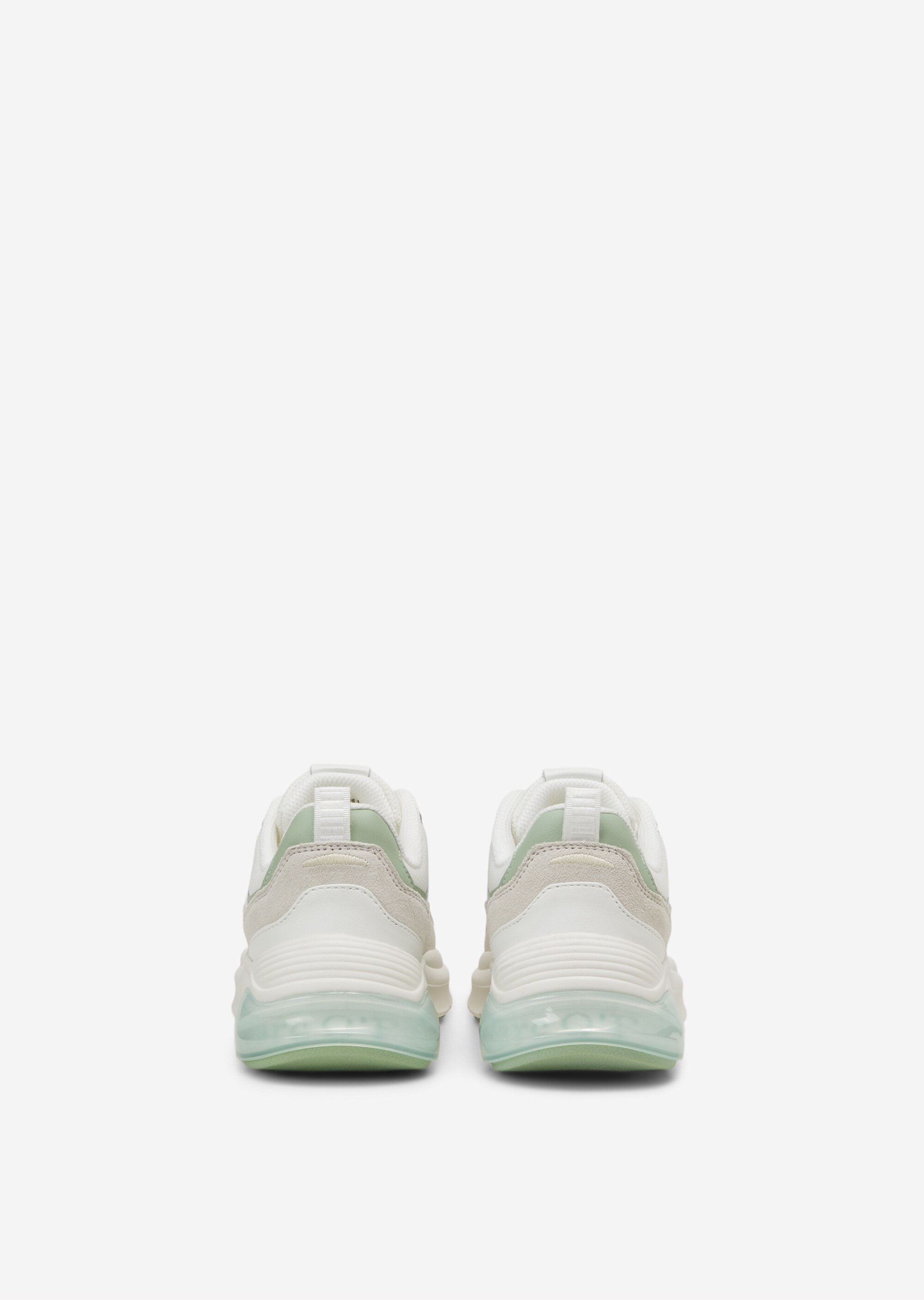 Bulky-Sneaker aus recycelter Leder-Textil-Kombination