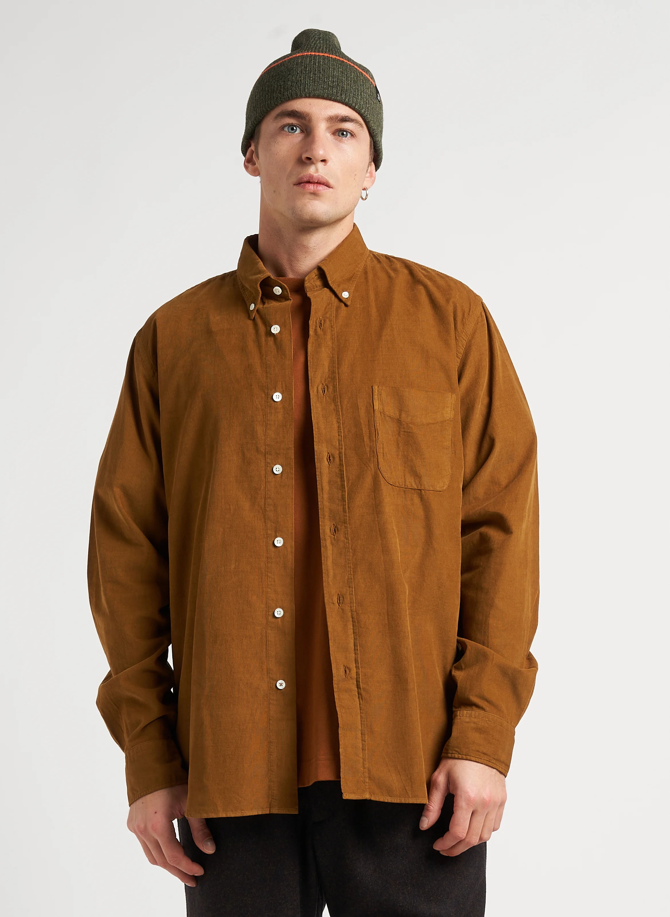 PITT PAT - Chemise col classique en coton| Marron
