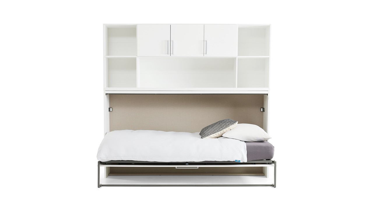 Opklapbed Albero met bovenbouw wit