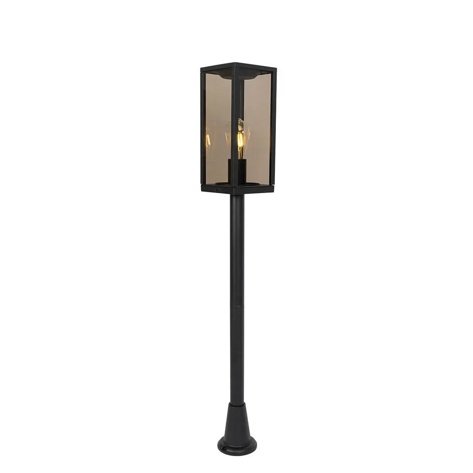 Qazqa staande buitenlampen charlois zwart e27