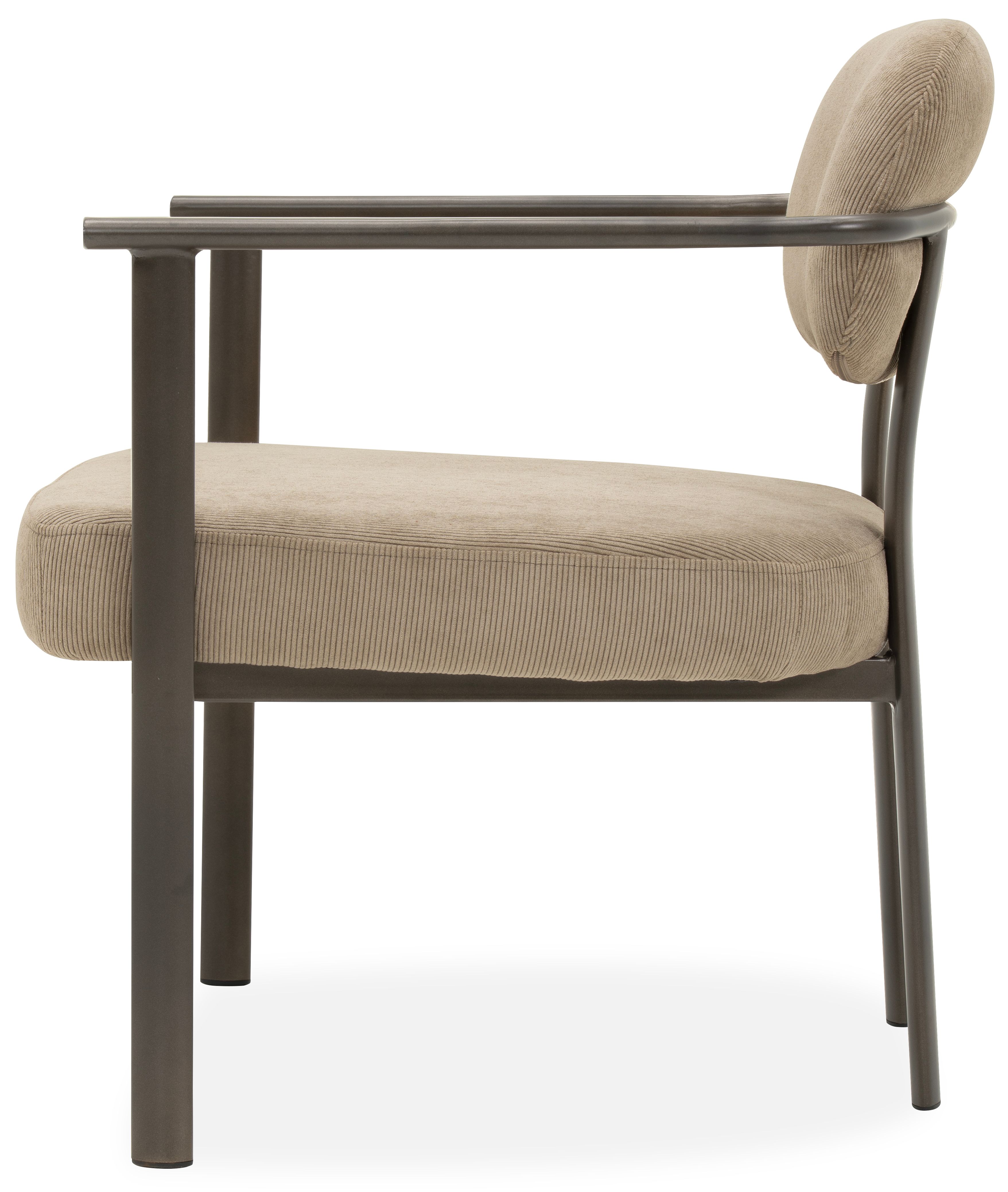 Fauteuil Wave Beige - Anodic Brown Indra B65 x D67 x H75 cm