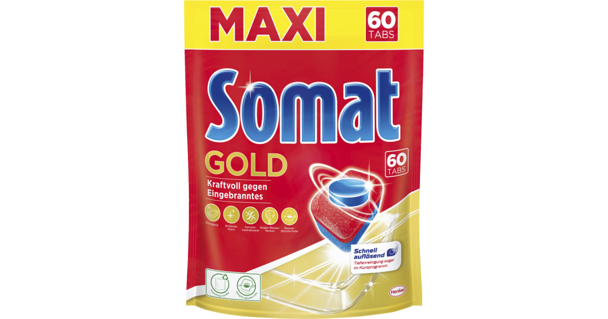 Somat Gold XXL Pack 12 Multi Aktiv 60 Geschirrspültabs