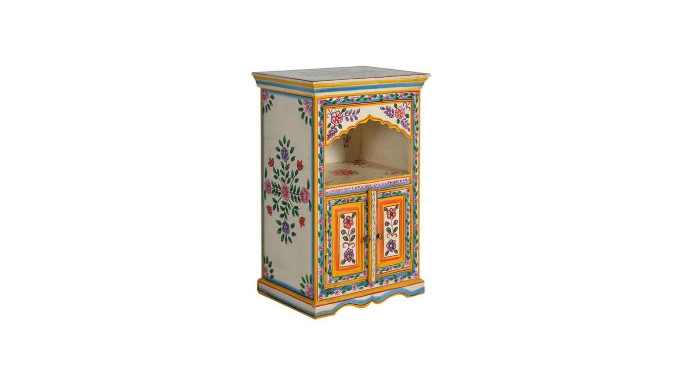 Table de chevet bois multicolore 48x35x75cm