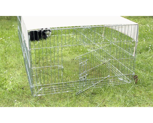 KERBL buitenverblijf met vluchtstrook en zonwering 230x115x70 cm