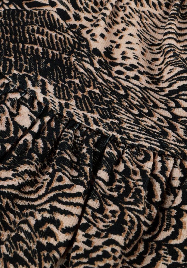 ALIX MINI bruine alix mini mini jurk woven animal feather dress