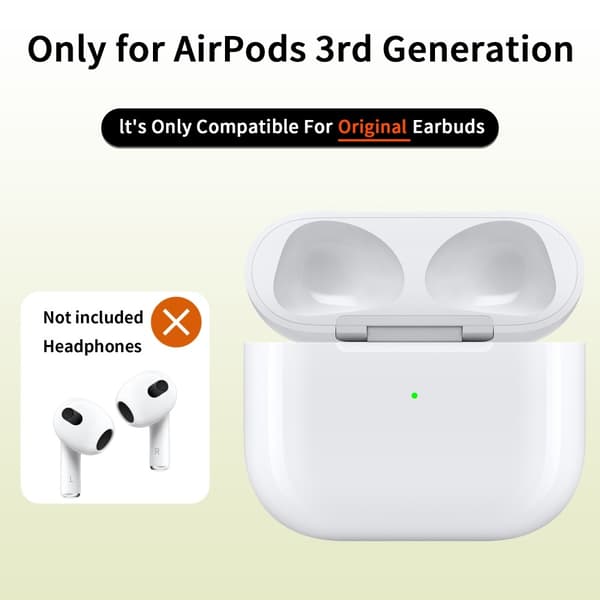D04 for AirPods 3 erstatningsladeveske Innebygd 620mAh batteri