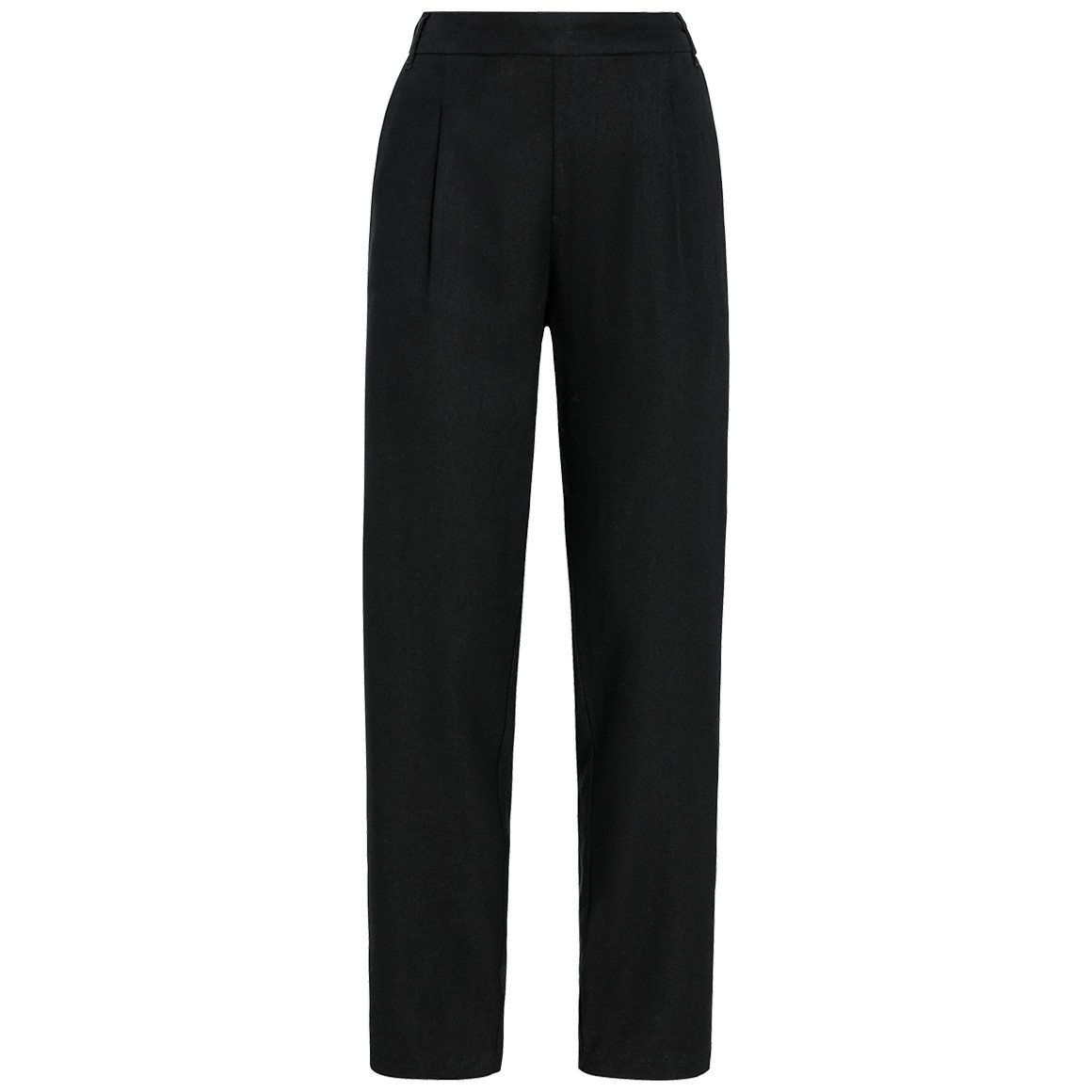 Gina Collection Damen Leinen-Jogpants in Unifarben schwarz