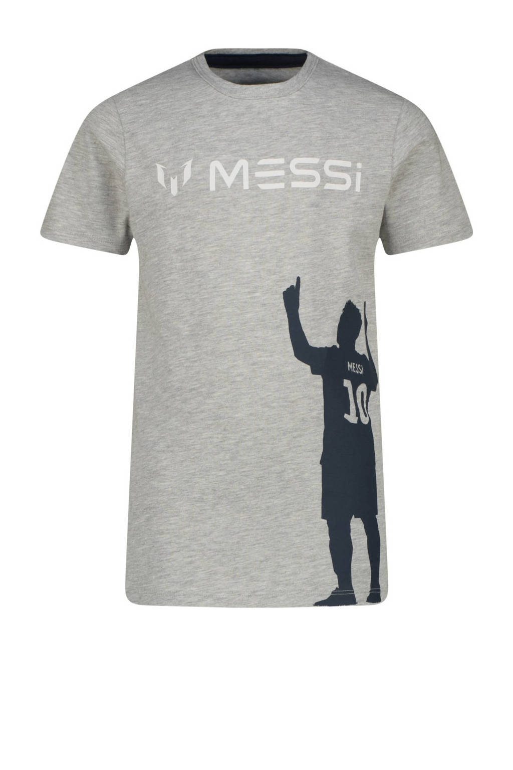 Messi shortama Silhouette met printopdruk grijs melange/zwart