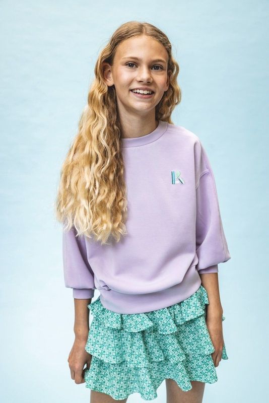Looxs Zomer Sweater Meisjes - Zacht Paars
