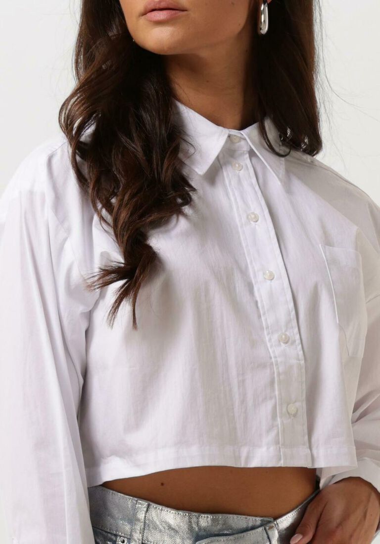CO\\'COUTURE witte co'couture blouse cotton crisp cropped shirt