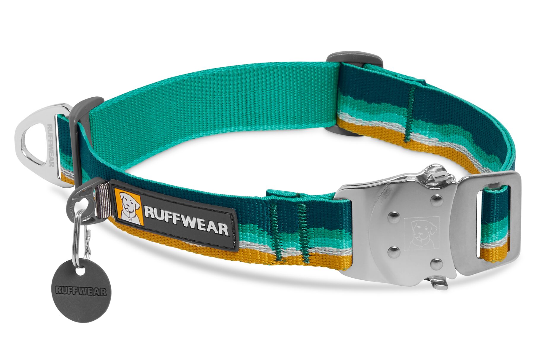Collier top rope™ avec boucle en métal et sangle solide et comfortable. Couleur: seafoam (bleu/vert), taille: m (36-51cm)