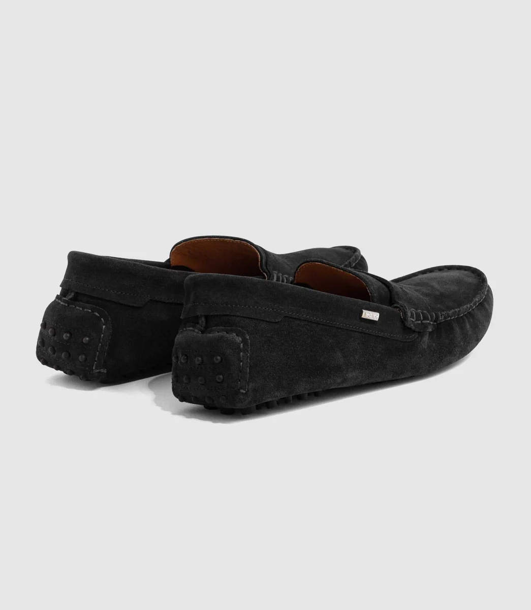 Mocassin en daim noir 