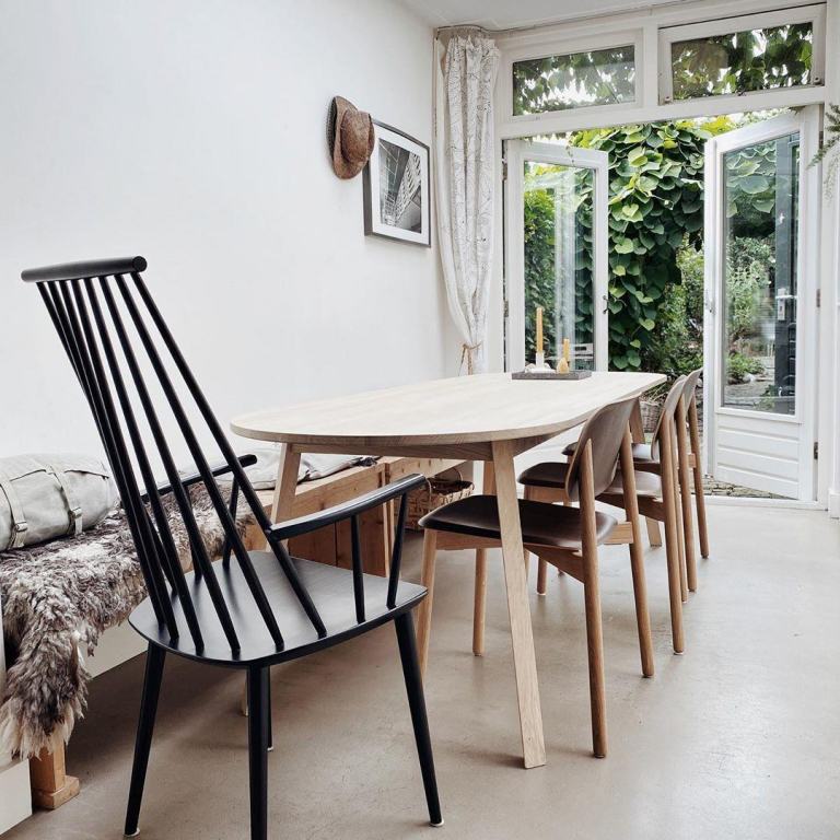 Hay J110 stoel gelakt beuken, warm grey