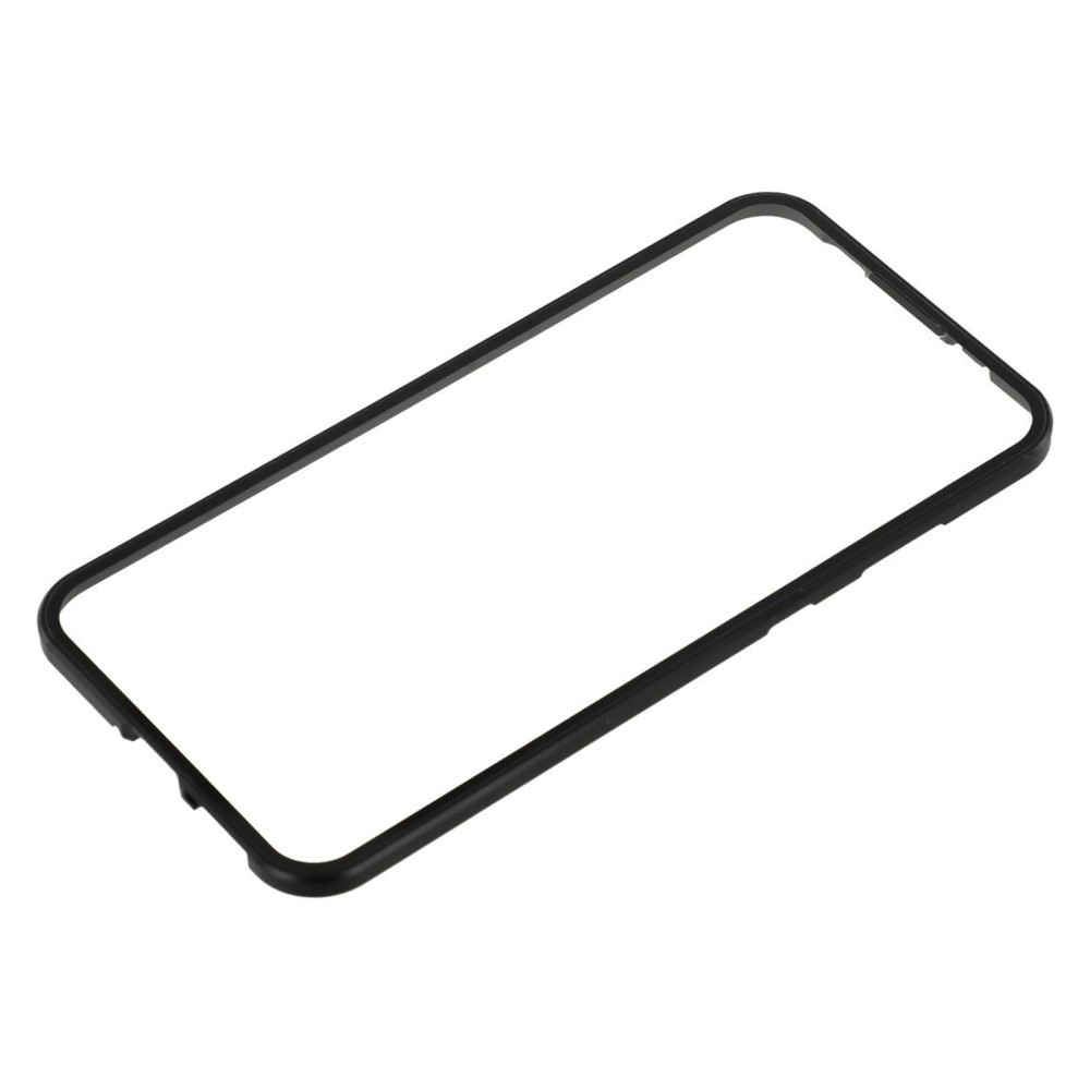 Samsung Galaxy A56 Magnetische Alu Schutzhülle mit Panzer Glas Backcover   Displayschutz (Magnet-Technologie) - Schwarz