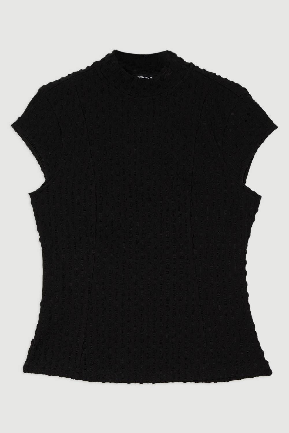 KarenMillen Textured Jersey Top
