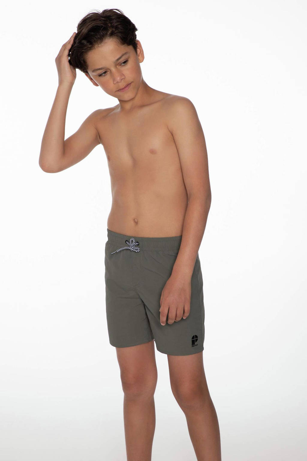 zwemshort CULTURE JR donkergroen