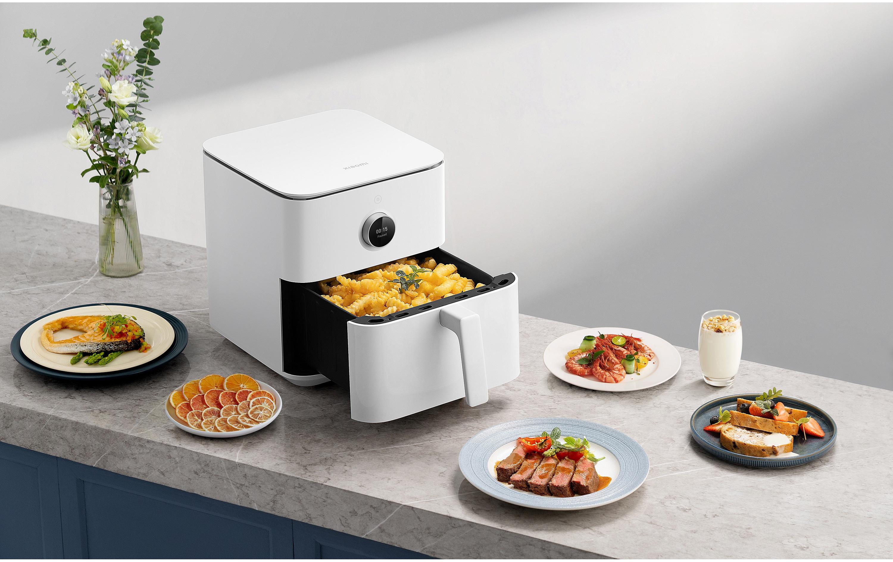 Heissluft-Fritteuse Smart 6.5 l, Weiss<br>Fritteuse mit Sprachsteuerung