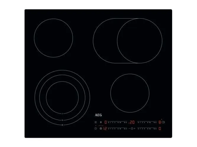 AEG HK654070IB - Keramisk kogeplade - 4 plader - Niche - bredde: 56 cm - dybde: 49 cm - rammeløs - sort