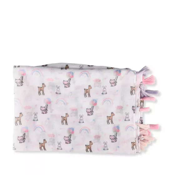 Snood BLANC LOVELY SKULL