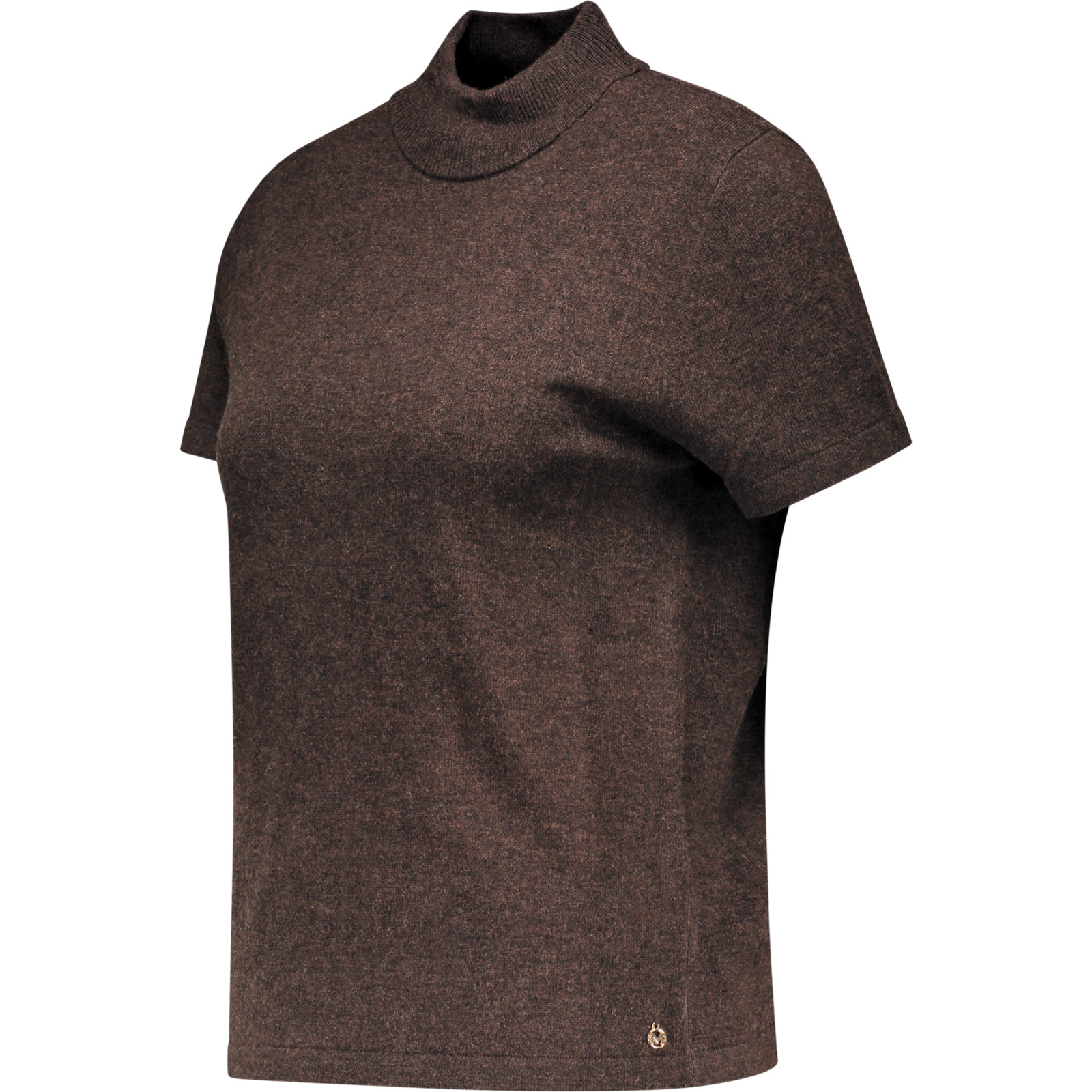 Mexx Damen-T-Shirt Turtle Neck S, dunkelbraun