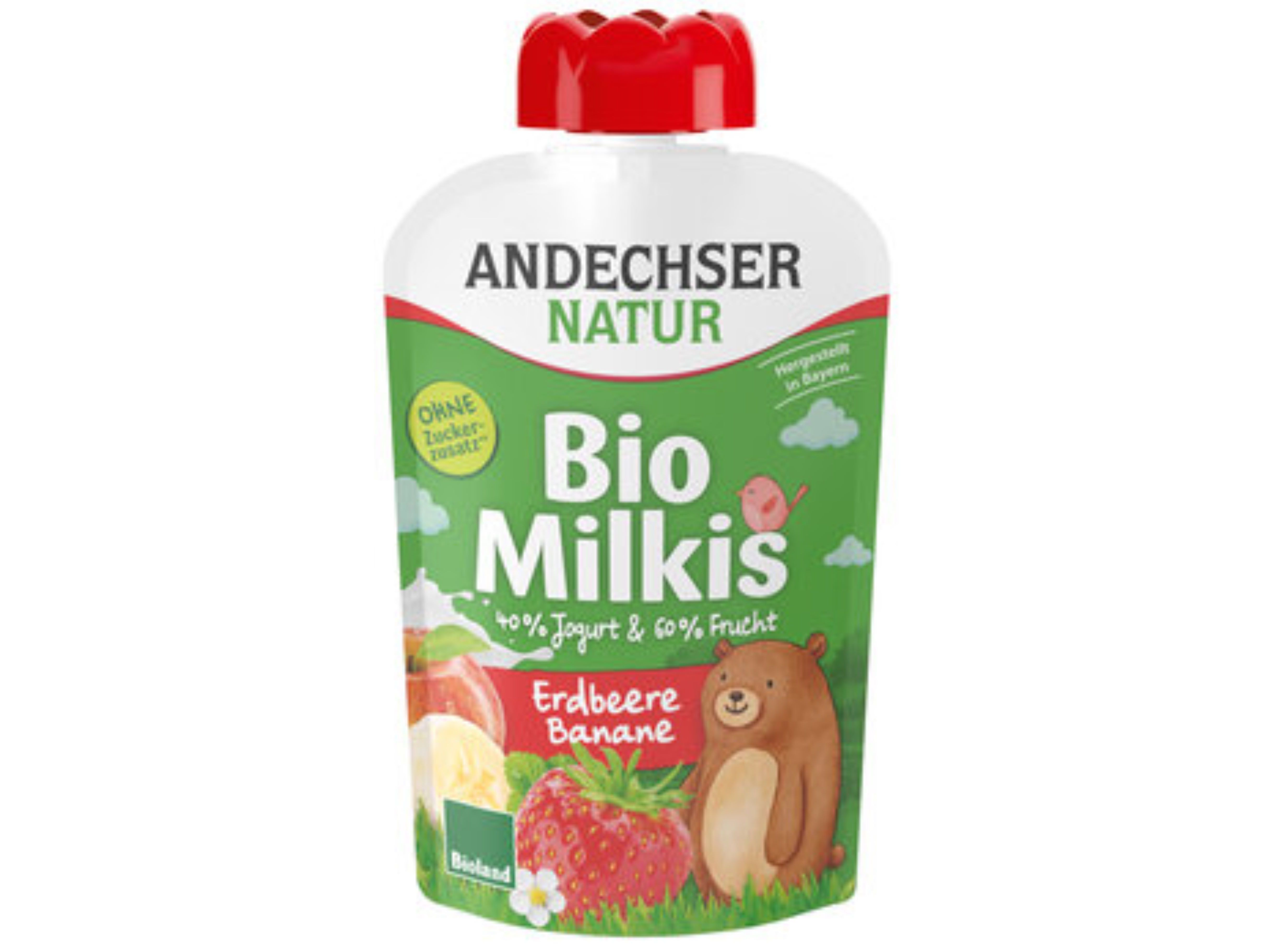 IOGURTE INFANTIL ANDECHSER MORANGO E BANANA 100G