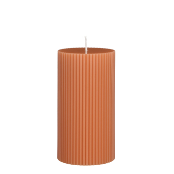 Pilaar kaars roze - h13xd7cm