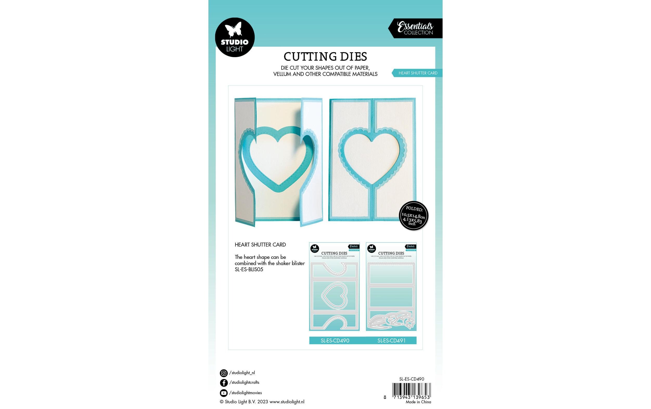 Stanzschablone Herz Verschlusskarte Essentials 148x210x1 mmStanzform