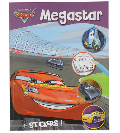 Megastar Malebog m. Klisterm?rker - 128 Sider - Disney Cars