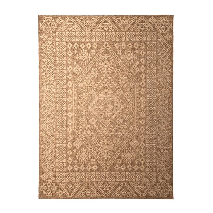 Jute buitenkleed - Mavi Medaillon Bruin/Creme