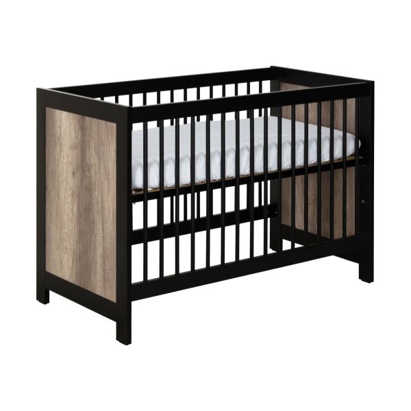 Europe Baby Vittoria Babybed Zwart  / Oldwood 60 x 120 cm