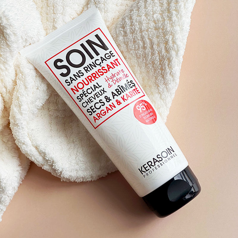 Soin capillaire pour cheveux secs au karité sans rinçage