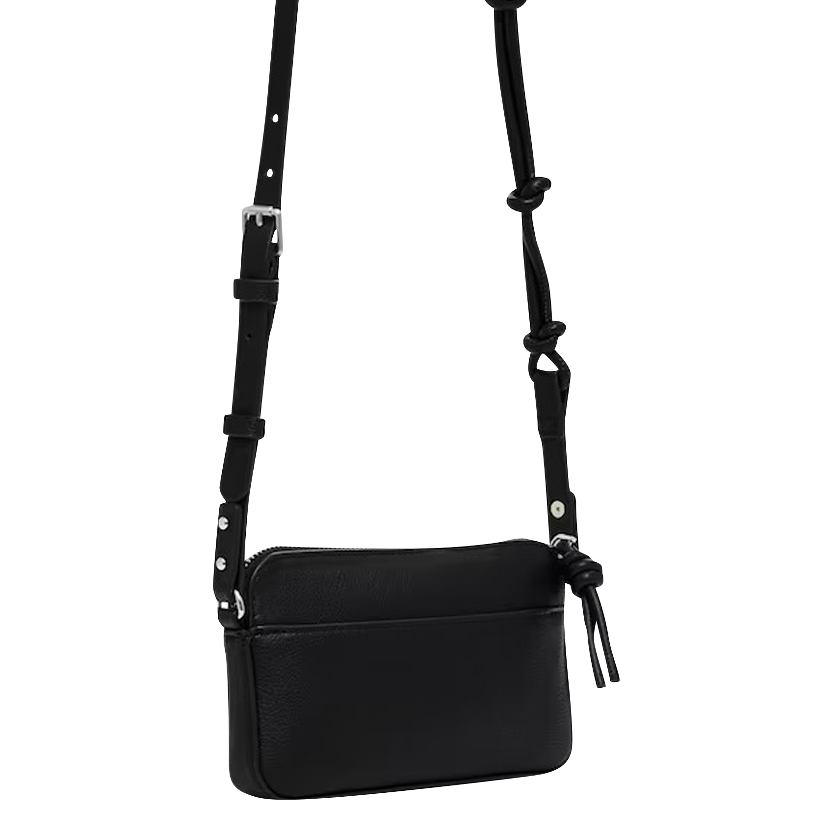 Sac bandoulière effet cuir | Noir